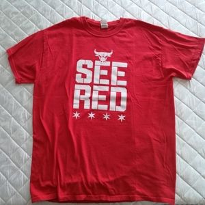 RED CHICAGO BULLS T-shirt